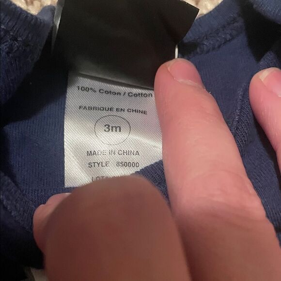 Canucks Navy Blue Infant Bodysuit with Logo - Picture 3 of 5